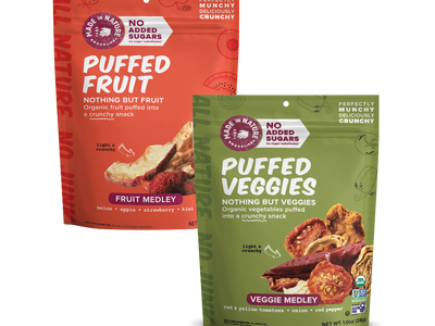 Introducing Organic Puffed Fruit and Veggies