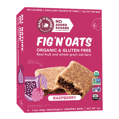 Raspberry Fig'N'Oats Bars (5 pack)